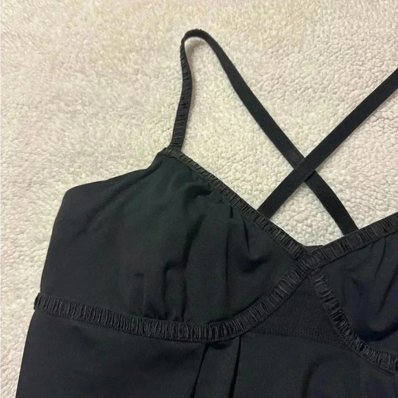 Lululemon Black Dance Strap Tank Top Cross Strap Flowy - Picture 8 of 15